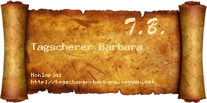 Tagscherer Barbara névjegykártya
