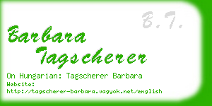 barbara tagscherer business card